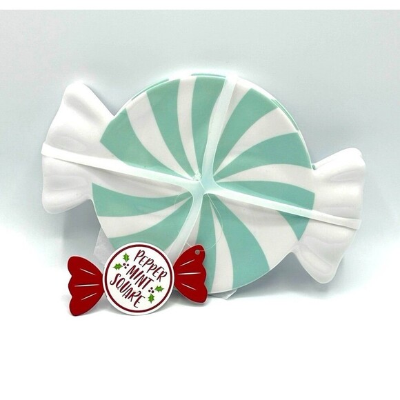 Set of 4 Peppermint Appetizer Plates - Picture 1 of 2